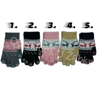 DÍVČÍ pletené RUKAVICE Aura.Via GNK1053