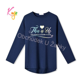 DÍVČÍ TRIČKO tm.modré Kugo HC0750