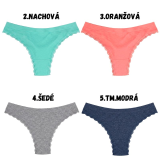 DÁMSKÉ BEZEŠVÉ KALHOTKY TANGA Greenice 6599