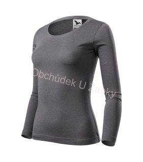 Dámské tričko ocelově šedé Malfini Fit-T LS