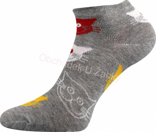 DÁMSKÉ PONOŽKY šedá Fuski Boma Piki 52