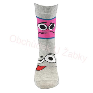 Dívčí ponožky šedé Tlamik Fuski Boma Voxx
