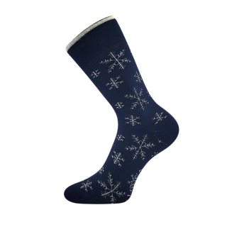 Dámské thermo ponožky tm.modrá vločky Frooloo Fuski Boma Voxx
