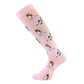 Dívčí podkolenky růžové kočky Bivoj Fuski Boma Voxx