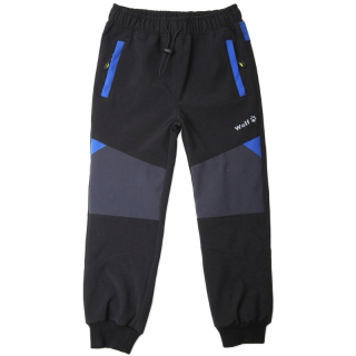 Dětské softshellové kalhoty WOLF černé B2483