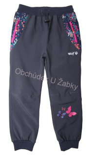 Dívčí softshellové kalhoty WOLF šedé B2481