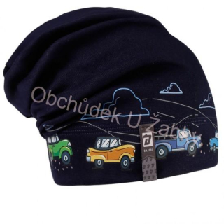 Chlapecká bavlněná ČEPICE B14 tm.modrá Pepe Dráče