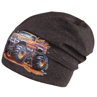 Chlapecká bavlněná ČEPICE B34 černá melír Pepe Dráče