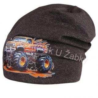 Chlapecká bavlněná ČEPICE B34 černá melír Pepe Dráče