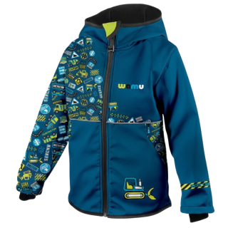 Chlapecká softshellová bunda bagr modrá WAMU