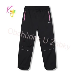 Dívčí softshellové kalhoty černé KUGO HK5657