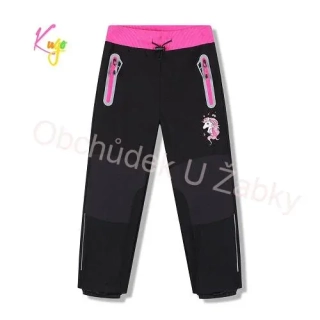 Dívčí softshellové kalhoty (bez fleesu) černé Kugo HK5651