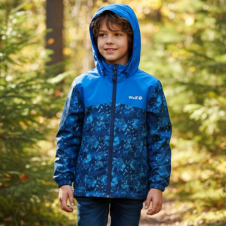 Chlapecká šusťáková bunda modrá Wolf B2461