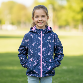 Dívčí šusťáková bunda tm.modrá Wolf B2463