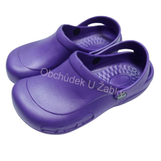 Dámské gumové nazouváky plné fialové Pakie LS8860B