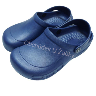 Dámské gumové nazouváky plné modré Pakie LS8860B