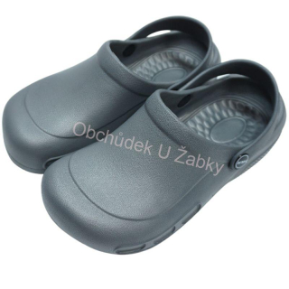 Dámské gumové nazouváky plné šedé Pakie LS8860B