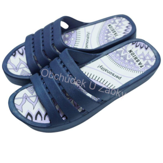 Gumové pantofle dámské modré Listar 9063B