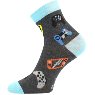 Chlapecké ponožky Kay šedé game Fuski Boma Voxx