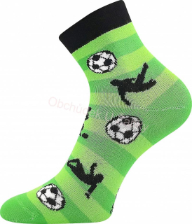 Chlapecké ponožky Kay zelené fotbal Fuski Boma Voxx