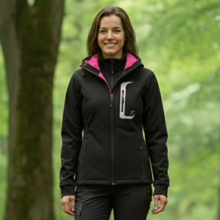 Dámská softshellová bunda černá  Kugo HB8632