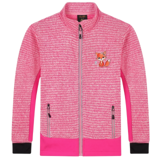 Dívčí MIKINA TEPLEJŠÍ růžová Kugo HM1992