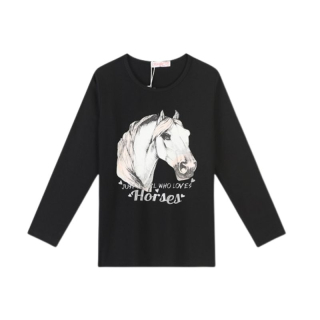 DÍVČÍ TRIČKO černé Kugo FT1215