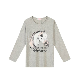 DÍVČÍ TRIČKO šedé Kugo FT1215