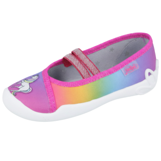 Dívčí baleríny, bačkory duhové Befado 116Y249