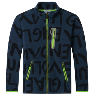 CHLAPECKÁ FLEESOVÁ MIKINA tm.modrá Kugo FM0331