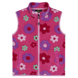 Dívčí fleesová vesta růžová Kugo FM9702