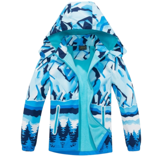 Dětská TEPLEJŠÍ BUNDA modrá  Kugo B2997N