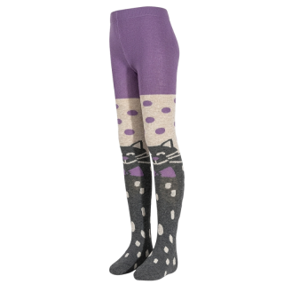 Dívčí punčocháče fialová kočka Fuski Boma Voxx