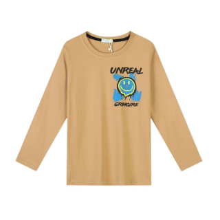 CHLAPECKÉ TRIČKO hnědé Kugo HC0359