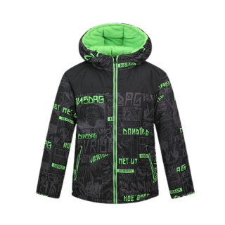 CHLAPECKÁ ZIMNÍ BUNDA černá/šedá Kugo FB3803