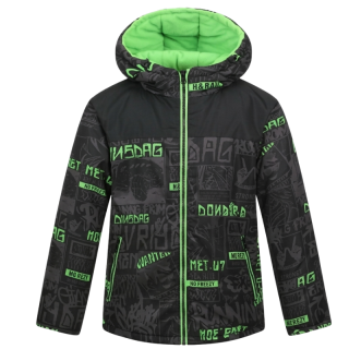 CHLAPECKÁ ZIMNÍ BUNDA černá/šedá Kugo FB3803