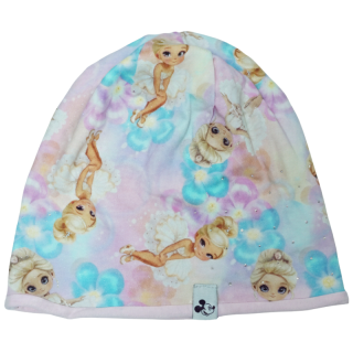 Dívčí podzimní/jarní čepice růžová víly KEV 2024-126