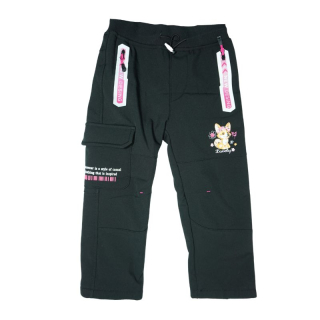 Dívčí SOFTSHELLOVÉ KALHOTY ZATEPLENÉ černé Kugo HK5058