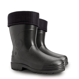 Pánské gumové holínky zateplené černé 3910 Demar