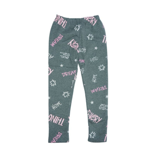 DÍVČÍ ZATEPLENÉ LEGÍNY šedé Sezon FN853