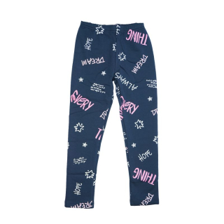 DÍVČÍ ZATEPLENÉ LEGÍNY tm.modré Sezon FN853