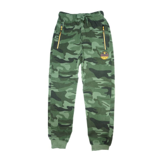 Chlapecké teplejší tepláky maskáčová khaki Sezon L3386