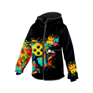 Dětská softshellová bunda Game černá WAMU