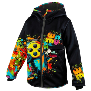 Dětská softshellová bunda Game černá WAMU