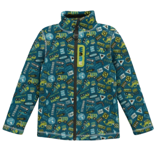 Chlapecká fleesová mikina  modrá Bagr  WAMU