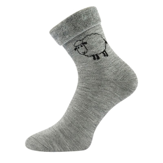 Dámské, pánské zimní ponožky sv.šedé melé Ovečkana Fuski Boma Voxx