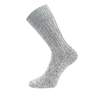 Dámské, pánské thermo ponožky Praděd bílá+tm.modré melé Fuski Boma Voxx