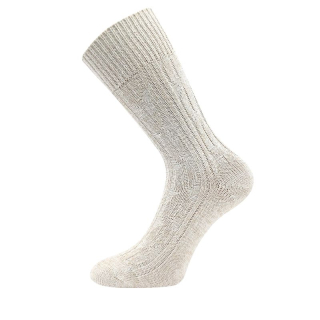Dámské, pánské thermo ponožky Praděd bílá+béžové melé Fuski Boma Voxx