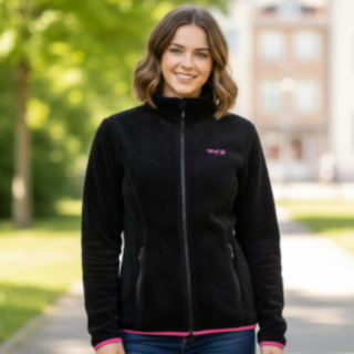 Dívčí FLEESOVÁ (chlupatka) MIKINA černá Wolf B2450