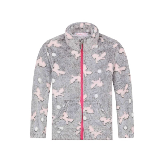 Dívčí fleesová mikina šedá Kugo KM2331